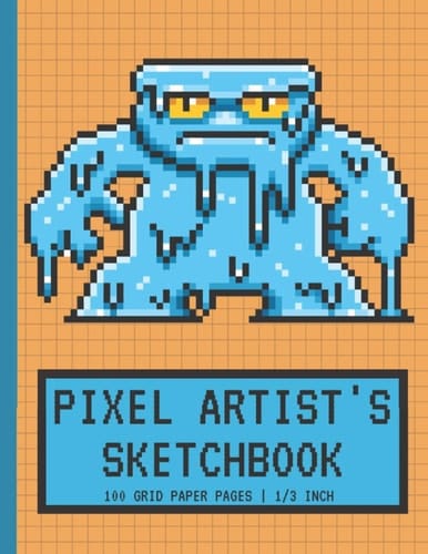 Pixel Artist's Sketchbook: Pixel Art Graph paper | Drawing Blank Notebook | 1/3 Squares Grid Paper Note | Ice Monster | Gift For Pixel Artist, Boys & Girls Gamers, Game Developers