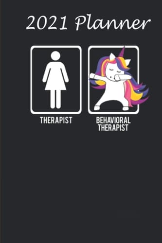 2021 Planner - DABBING UNICORN BEHAVIORAL THERAPIST ABA Notebook Gift Dab Dabs: Daily planner 2021, US map, US holiday, 6x9 inch, 136 pages