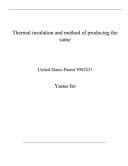 Thermal Insulation and Method of Producing the Same United States Patent 9982831