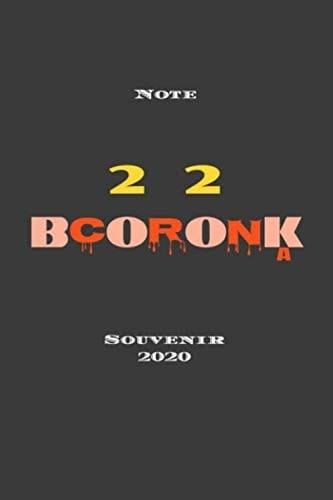 Notebook 2020 Corona Souvenir 2020
