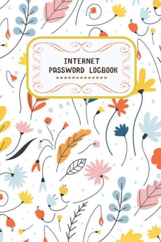 Internet Password Logbook Flowral Background Password Logbook Notebook Journal