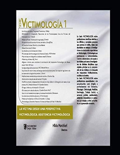 Victimología 1 La Víctima Desde una Perspectiva Criminológica. Asistencia Victimológica