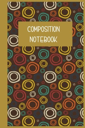 Composition Notebook Mid Century Modern Vibe 6x9" 100 lined pages School, Work, Office: MCM, 50's, 60's, notebook, journal, diary, writing book, office planner