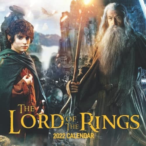 The Lord of the Rings 2022 Calendar LOTR Squared Monthly Calendar Mini Planner to Do List 12 Months 2022 Bonus September to December 2021 | Classroom, Home, Office