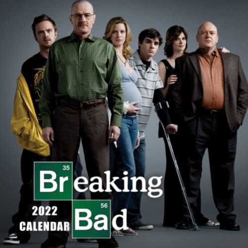 Breaking Bad calendar 2022: January 2022 - December 2022 OFFICIAL Squared Monthly Calendar, 12 Months | BONUS Last 4 Months 2021