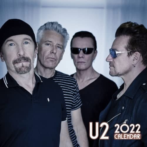 U2 2022 Calendar Irish Rock Band Vintage Music Posters Photos Magazine Covers Squared Monthly Calendar Mini Planner to Do List 12 Months 2022 Bonus September to December 2021