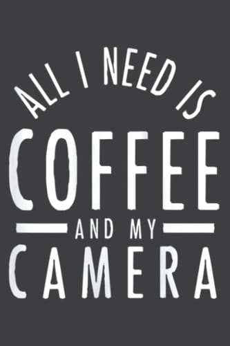 Camera Coffee - Funny Photography Quote Photographer Gift: Wide Ruled Line Paper, 120 Pages, 6 x 9 Inches, Lined Notebook Journal for Work, School and College Supplies