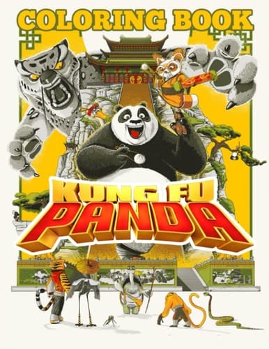Kùng Fù Pánda Coloring Book: JUMBO Kùng Fù Pánda Colouring Book For Children, Amazing Colouring Book For Boys And Girls Ages 2-4, 4-8 & Toddlers