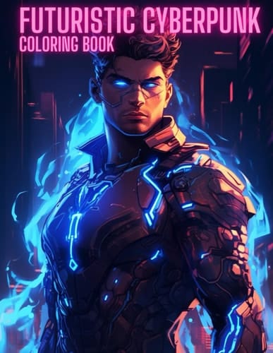Futuristic Cyberpunk Coloring book: Relaxation and stress relief for Cyberpunk Fans