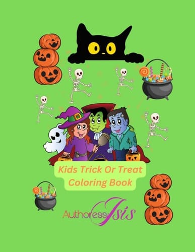Kids Trick Or Treating Coloring Book