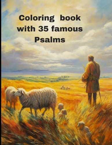 coloring book with 35 famous Psalms