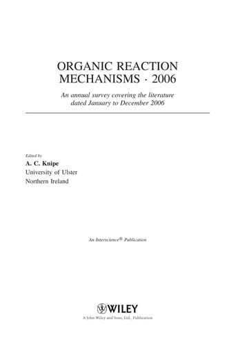 Organic reaction mechanisms 2006
