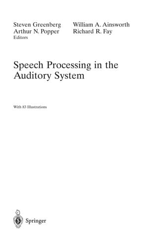 Speech processing in the auditory system