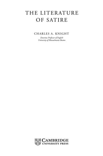 LITERATURE OF SATIRE