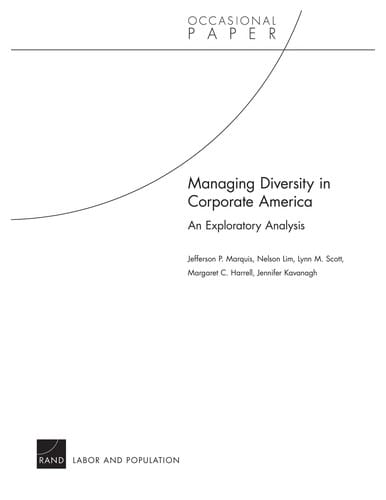 Managing diversity in corporate America
