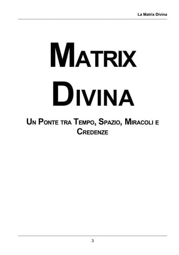 La matrix divina