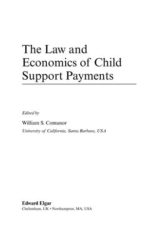 The law and economics of child support payments