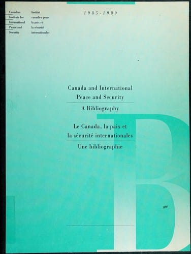 Canada and international peace and security