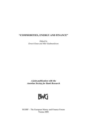 "Commodities, energy and finance"