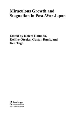 Miraculous growth and stagnation in post-war Japan