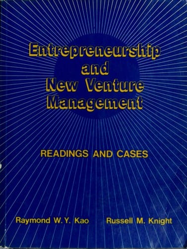 Entrepreneurship and new venture management