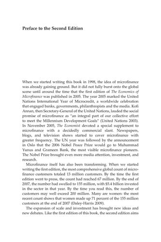 The economics of microfinance