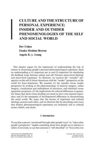 Advances in Experimental Social Psychology