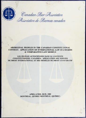 Aboriginal peoples in the Canadian constitutional context