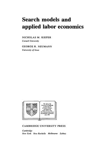 Search models and applied labor economics