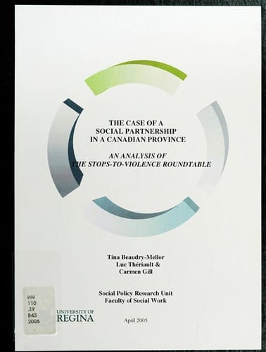 The case of a social partnership in a Canadian province