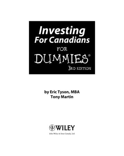 Investing for Canadians for dummies