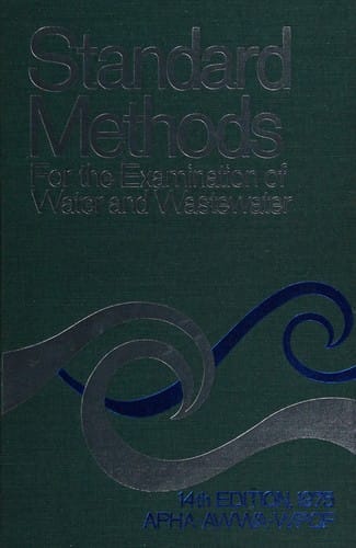 Standard methods for the examination of water and wastewater