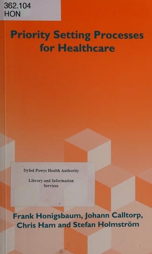 Priority setting processes for healthcare