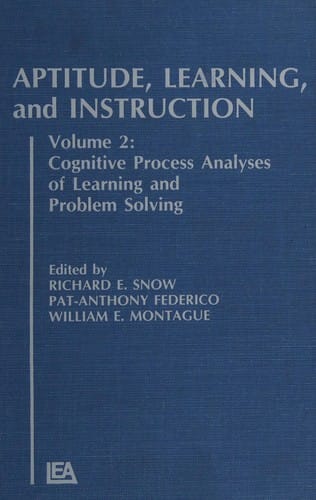 Cognitive process analyses of learning and problem solving