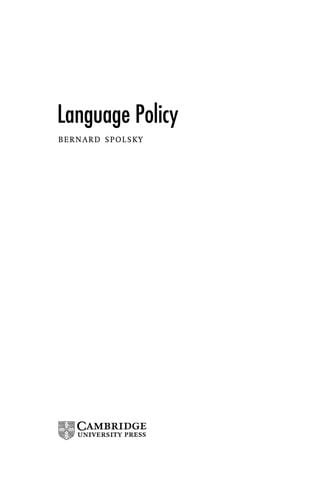 LANGUAGE POLICY