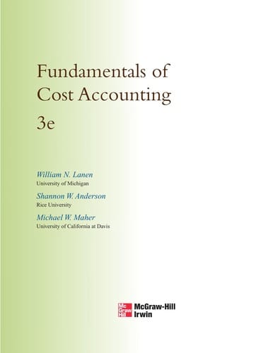 Fundamentals of cost accounting