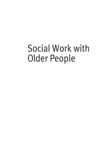 Social work with older people