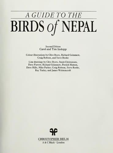 A guide to the birds of Nepal