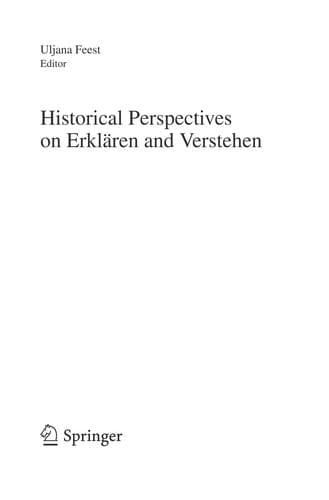 Historical perspectives on Erklären and Verstehen