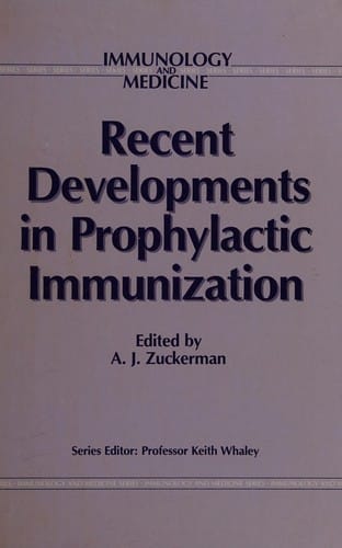 Recent developments in prophylactic immunization