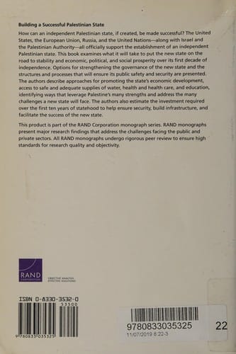 Building a successful Palestinian state