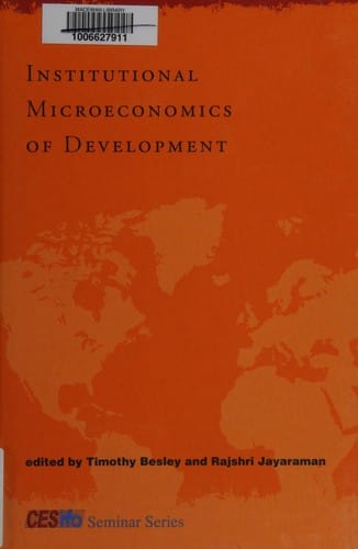Institutional microeconomics of development