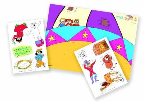 Cool English Level 2 Posters with Reuseable Stickers