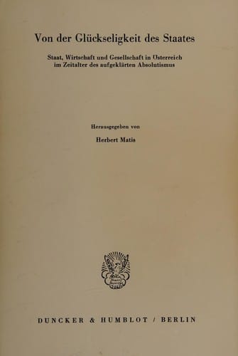 Von der Glückseligkeit des Staates