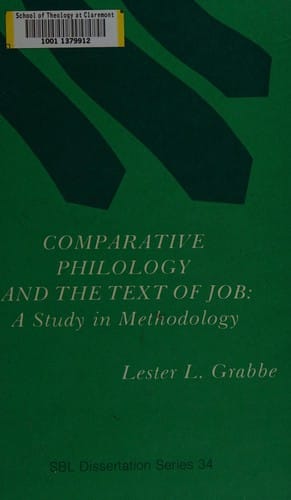 Comparative philology and the text of Job