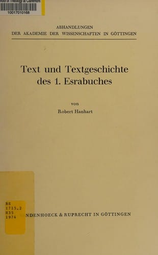 Text und Textgeschichte des 1. Esrabuches