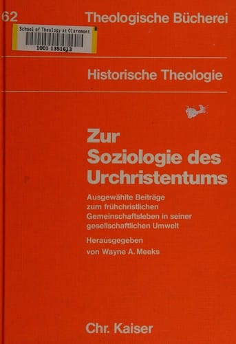 Zur Soziologie des Urchristentums