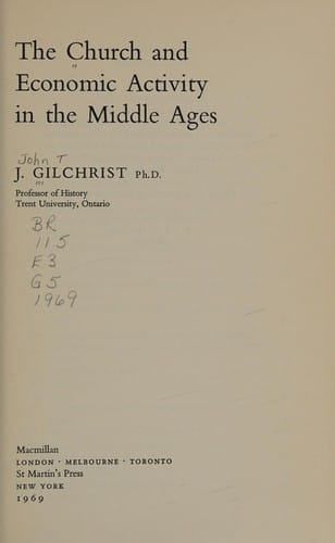 The Church and economic activity in the Middle Ages