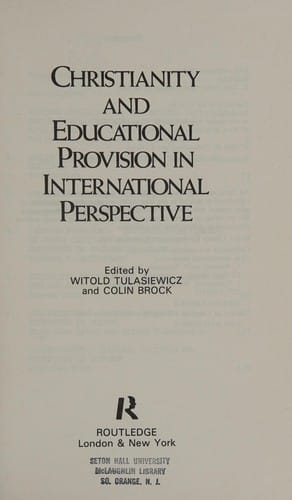 Christianity and educational provision in international perspective
