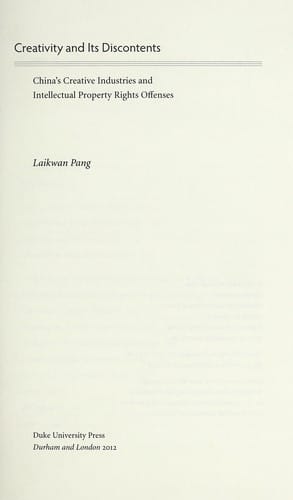 Creativity and its discontents